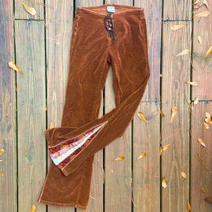 90s/00s Z Cavaricci Lace Up Corduroy Pants
